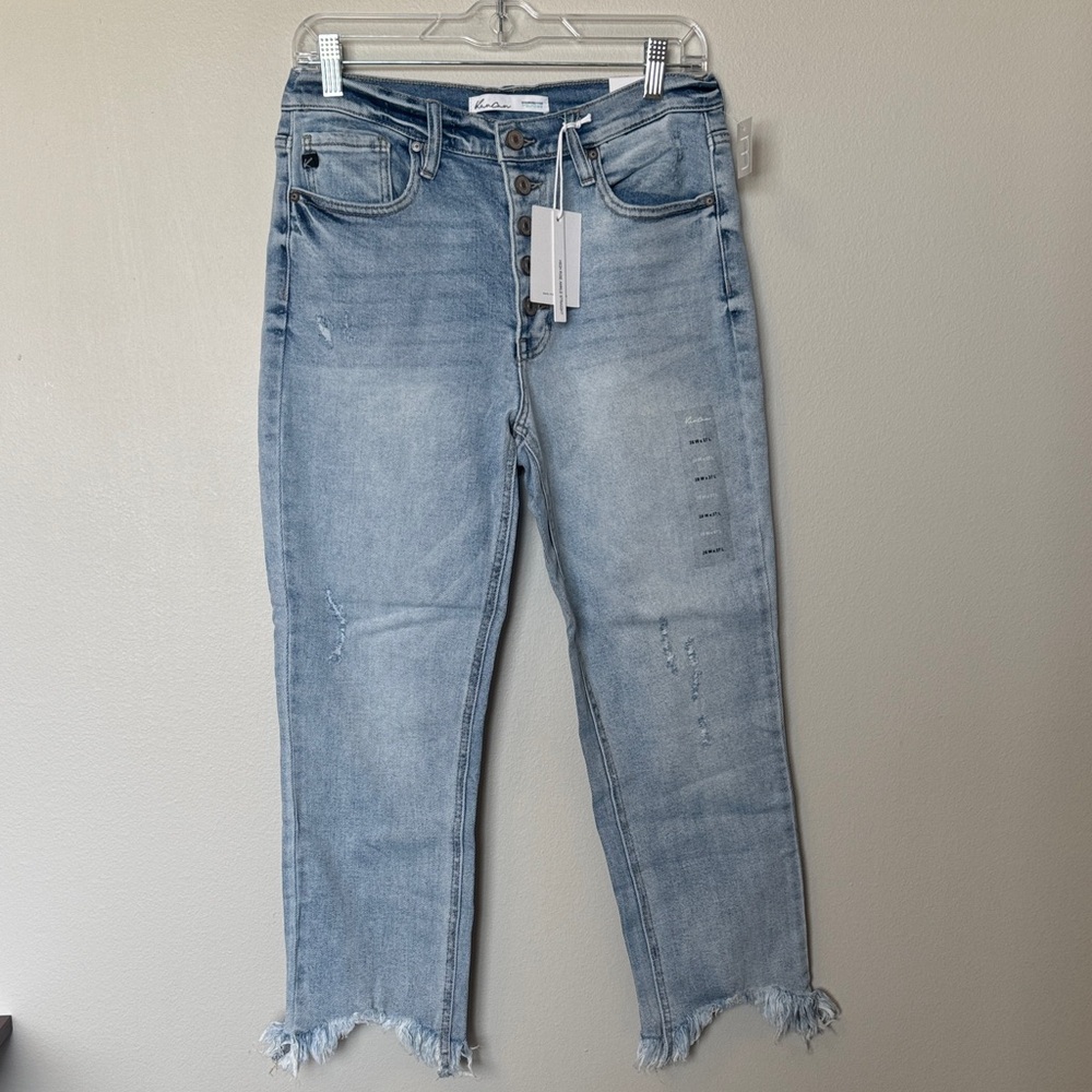 KanCan Maurices NWT Light Blue High Rise Ankle Straight Buttonfly Jeans